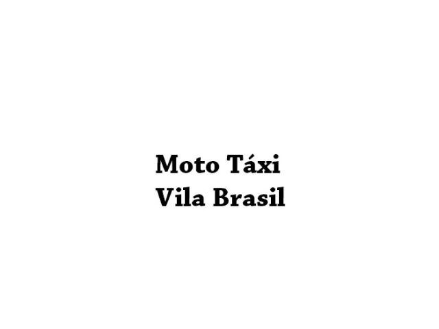 Moto Táxi Vila Brasil